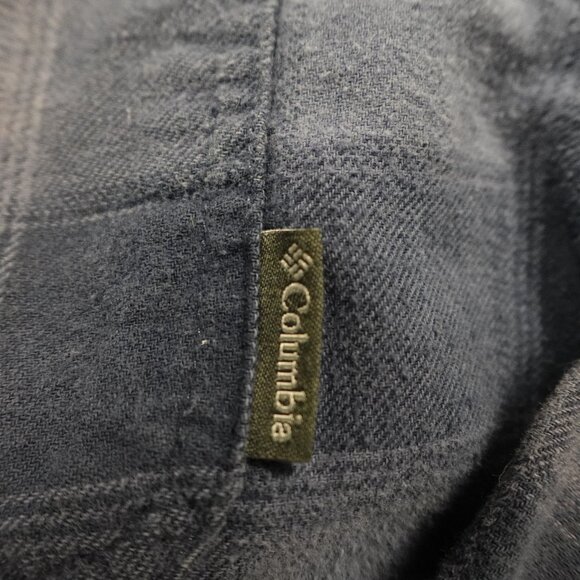 Columbia Sportswear Men’s Plaid Flannel Shirt‎ | Navy Blue | Men's Size Large - Picture 2 of 10